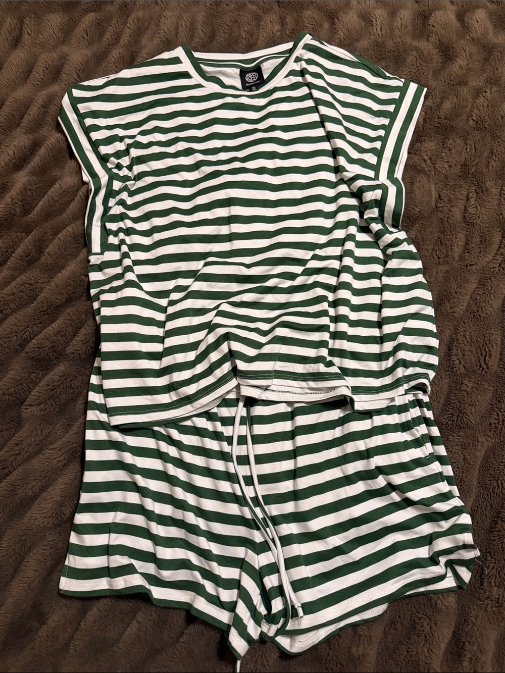 Bobeau Green & White Striped Lounge Set- XL